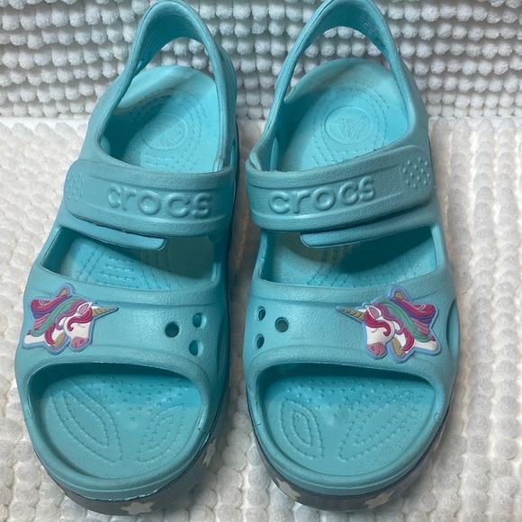 CROCS Other - CROCS Kids Turquoise Unicorn Sandals